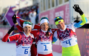 Gold medalist in the discipline of skiing Maiken Falla of Norway Kaspersen