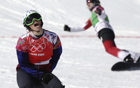 Обладательница золотой медали в дисциплине сноуборд Ева Самкова из Чешской Республики 