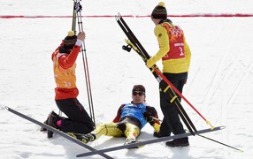 Johannes Ridzek German skier winner of the silver medal