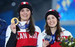 Marielle Thompson of Canada's gold medal at the Olympic Games in Sochi 2014