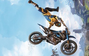 Motorcyclist in the game Trials fusion