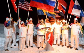 Olympic flame in Sochi 2014