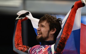 Russian Alexander Tretyakov skeletonist the gold medal in Sochi
