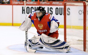 Российская хоккеистка на воротах на Олимпиаде в Сочи