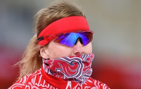 Russian silver medal winner Olga Fatkulina skater at the Olympics in Sochi