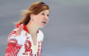 Russian skater Olga Fatkulina at the Olympics in Sochi