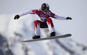 Обладательница серебряной медали в дисциплине сноуборд Доминик Мальте на олимпиаде в Сочи