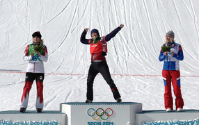Silver medal in the discipline of snowboarding Dominique Malta from Canada