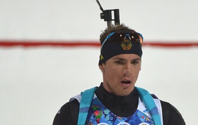 Simon Schempp German biathlete winner of the silver medal in Sochi