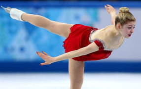 Обладательница бронзовой медали в дисциплине фигурное катание на коньках Грейси Голд на олимпиаде в Сочи