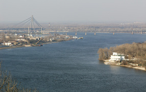 View of the Dnieper River in Kiev