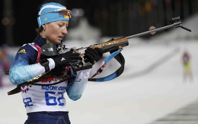 Vita Semerenko Ukraine biathlon bronze medalist Olympic Games in Sochi