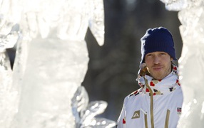 Обладатель серебряной и бронзовой медали чешский биатлонист Ярослав Соукуп на олимпиаде в Сочи