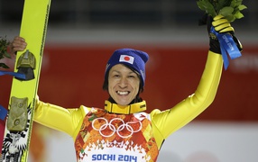 Обладатель серебряной и бронзовой медали в дисциплине прыжки на лыжах с трамплина Нориаки Касаи из Японии