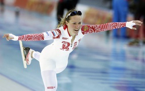 Обладательница двух бронзовых медалей в дисциплине скоростной бег на коньках Ольга Граф на олимпиаде в Сочи