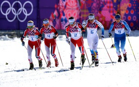 Обладательница золотой и двух серебряных медалей шведская лыжница  Шарлотта Калла в Сочи