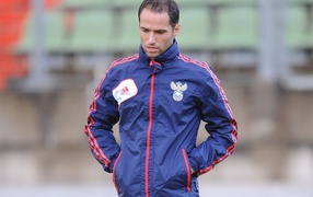 Zenit midfielder Roman Shirokov in the form of the Russian national team