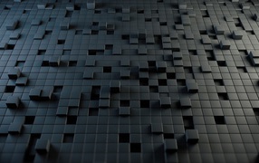 Background black 3-D cubes