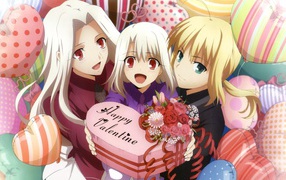 Подарок на День Валентина от девушек аниме