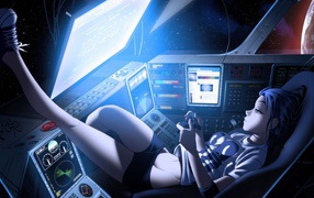 Anime girl astronaut