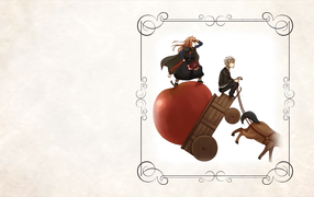 Apple on a cart in the anime Spice and Wolf
