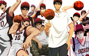 Basketball players from the anime Kuroko basketball