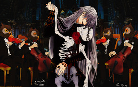 Dance with a skeleton in the anime Black Butler