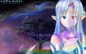 Girl holding a transparent sword, anime Sword Art Online