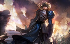 Девушка воин в аниме Fate-Zero