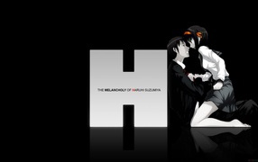 Man and woman from the anime The Melancholy of Haruhi Suzumiya