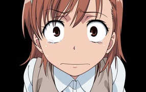 Sad girl anime sort of scientific Railgun