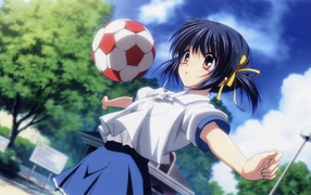 The game of football in the anime Klannad