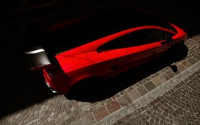 Red rapid Lamborghini