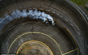 Smoke from Drift Car