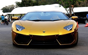 Golden Lamborghini in India