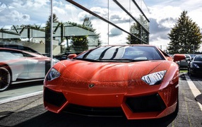 Красный Lamborghini Reventon