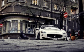 Maserati on the street in Belgrade
