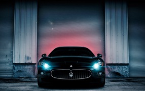 Neon lights black Maserati