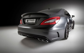 Rear view of the Mercedes-Benz CLS PD550 Black Edition