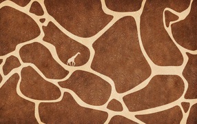 The texture of the skin of a giraffe