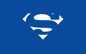 White character Superman, blue background