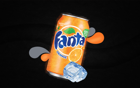 Bank of cold Fanta