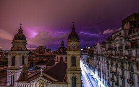 The storm over Buenos Aires in Argentina