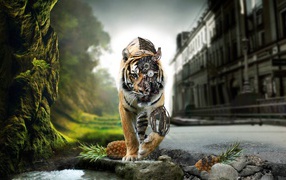 Тигр на стыке природы и цивилизации, стимпанк