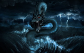 Морской черный змей