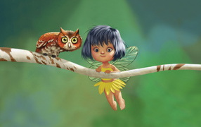 Девочка с крыльями и сова