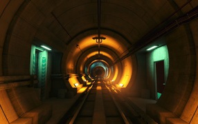 Underground subway tunnel