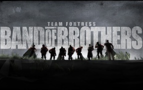A gang of brothers in the game Team Fortress