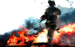 Солдат в огне, игра Call of Duty Modern Warfare 3