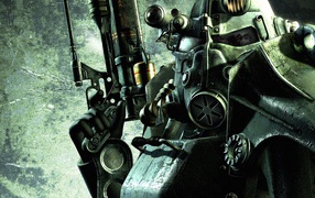 Солдат в экипировке в игре Fallout 3